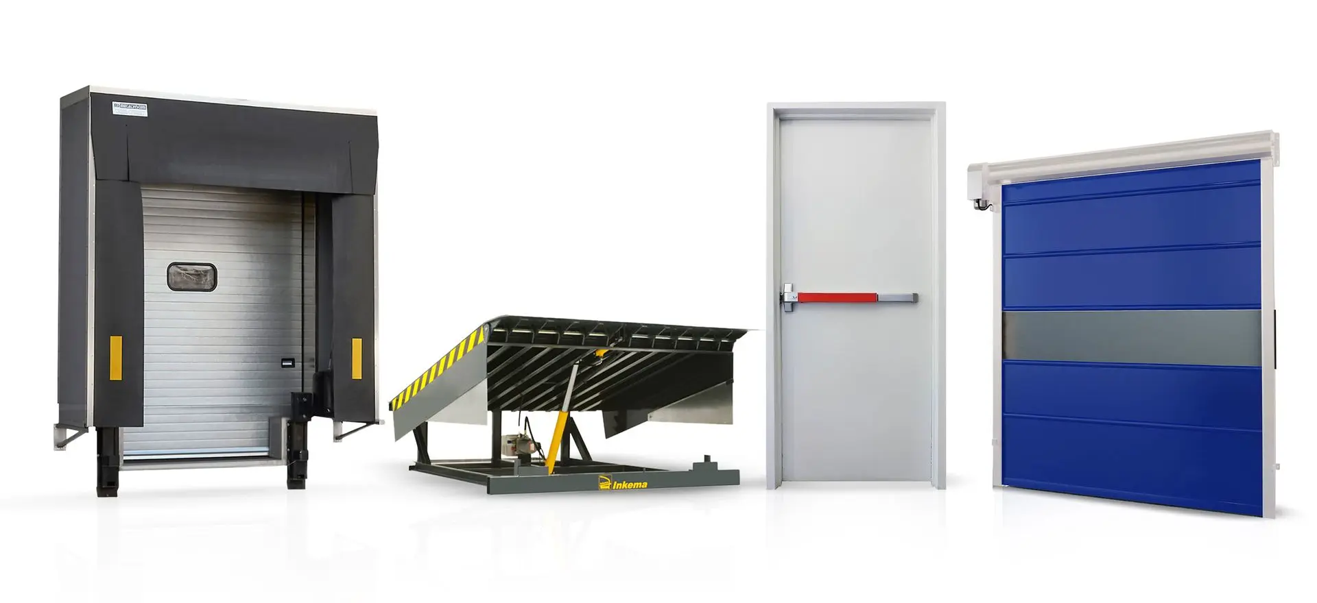 Puertas y soluciones Industriales - Puertas cortafuegos, rampas y abrigos para muelles de carga, y puertas rápidas enrollables. Puertas y soluciones integrales para el sector industrial