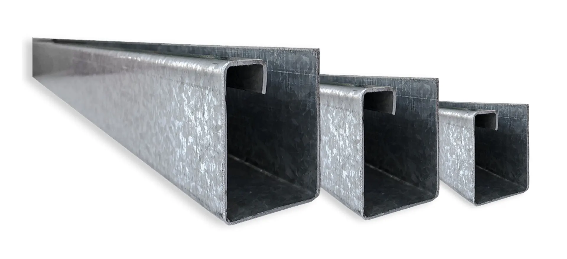 Guias tipo G galvanizadas para puertas enrollables