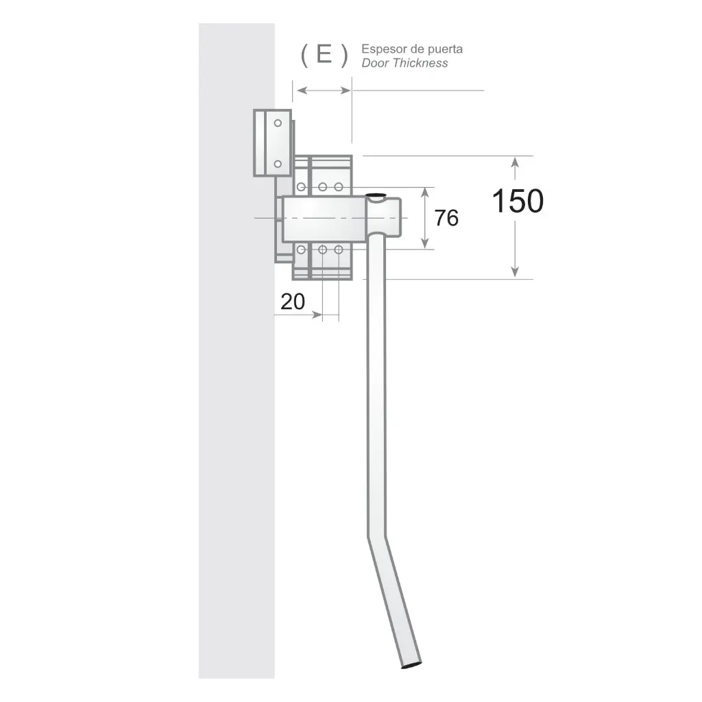 CONJUNTO MANETA EXTERIOR ACERO INOX CASCAN #3.webp