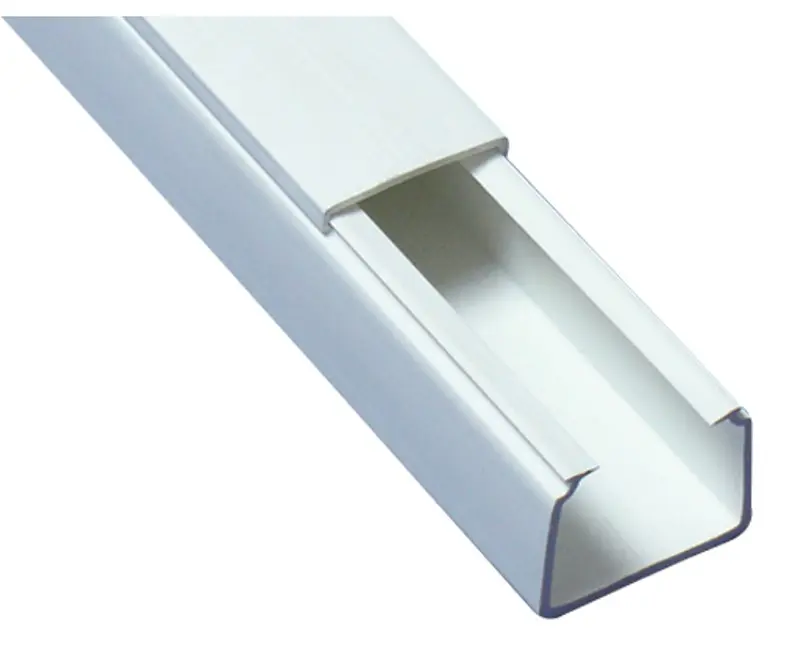 Canaleta rectangular blanca 2 mtr
