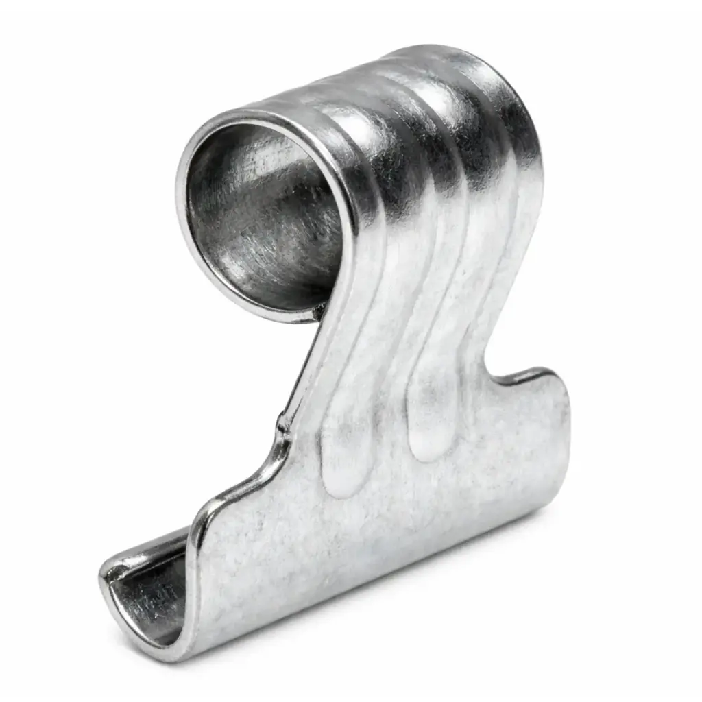 GANCHO UNIÓN PARA TUBO DE 18MM A LÁMINA - TIPO GRILLE