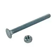TORNILLO CARRUAJE para EJE DE 10MM x 80MM DE SUJECIÓN CON TUERCA