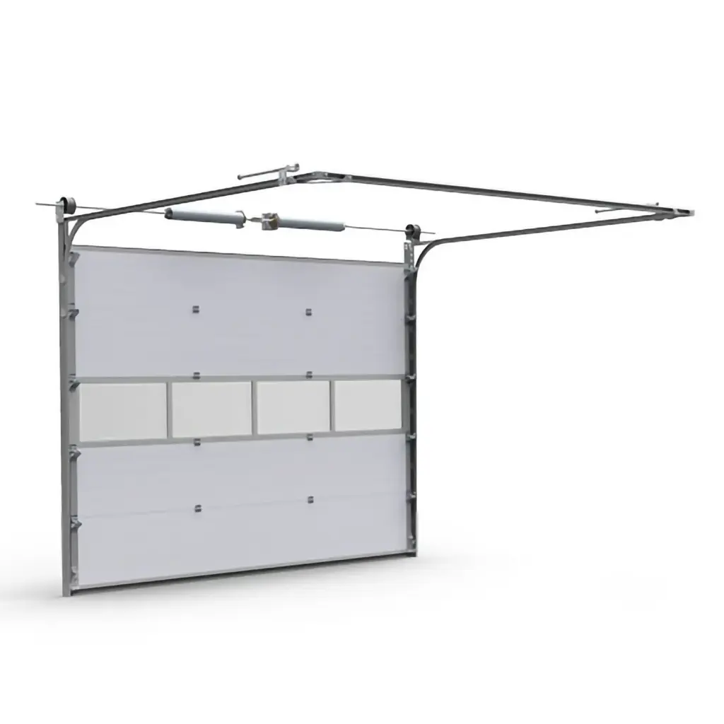 Puerta Seccional Panel Acanalado Standard Blanco Europeo alta Calidad