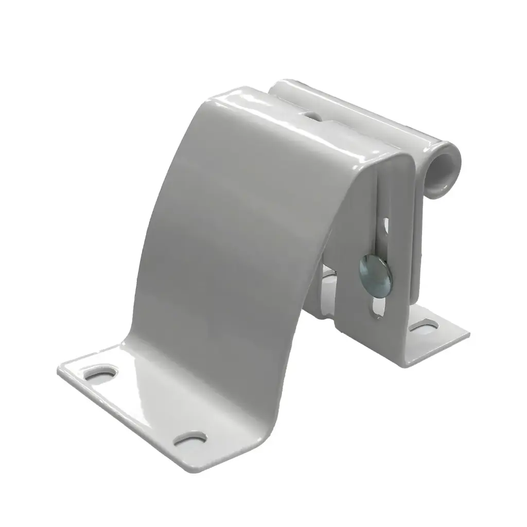 BISAGRA LATERAL SUPERIOR BLANCA con Porta Rodillo PARA PUERTA SECCIONAL
