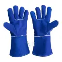 GUANTES DE CUERO AZUL TRABAJO SOLDADURA y  