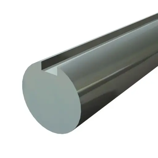 [topeejeseccional] Eje Macizo Puerta Seccional de 1" con Ranura