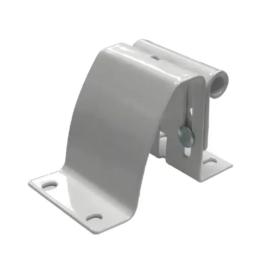 BISAGRA LATERAL SUPERIOR BLANCA con Porta Rodillo PARA PUERTA SECCIONAL