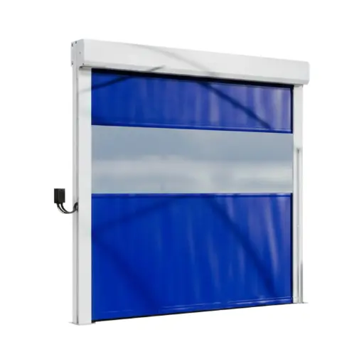 PUERTA RAPIDA ECO-PLUMA ENROLLABLE PERF. ALUMINIO