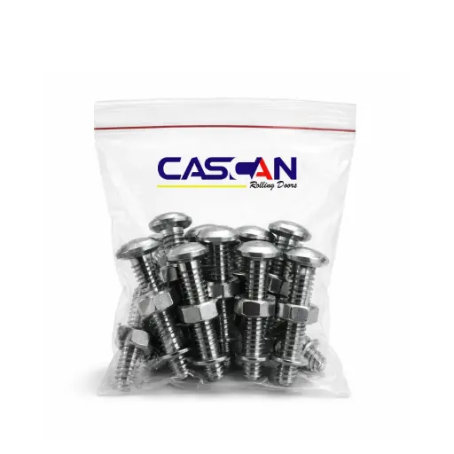 TORNILLO DE CARRUAJE DE 6 x 30MM PARA CERRADURA DE ¼ x 1" + TUERCA